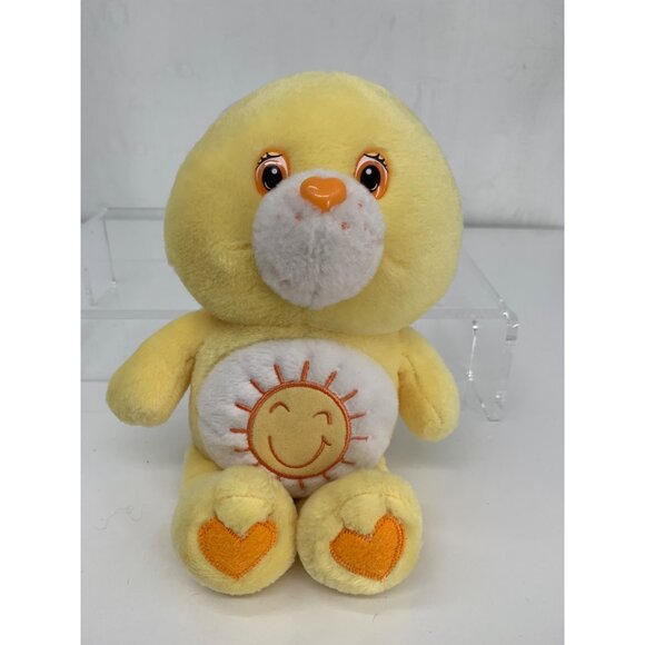 Vintage 2004 Care Bears Baby Plush Toy 9" Sunshine Yellow Smiling Sun Design Hea - Picture 1 of 8